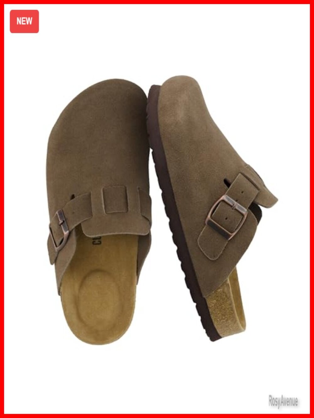 CUSHIONAIRE Hana Genuine Leather Suede Classic Clog Slip On Mule Women's Shoes